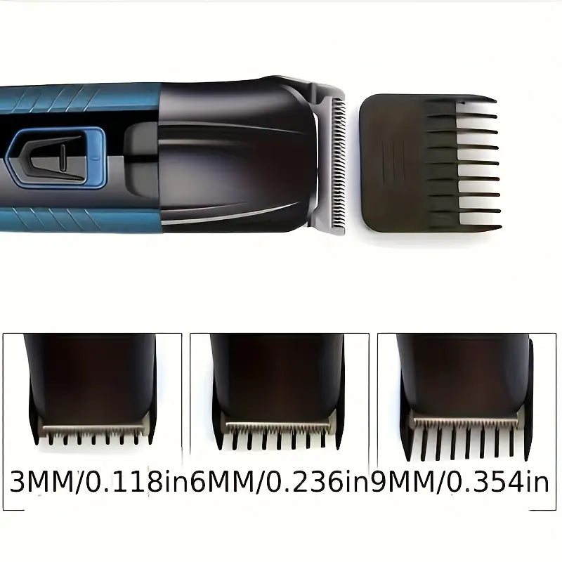 Kemei 3-in-1 Professional Hair Clipper & Trimmer Kit - Precision Length Settings for All-Over Grooming