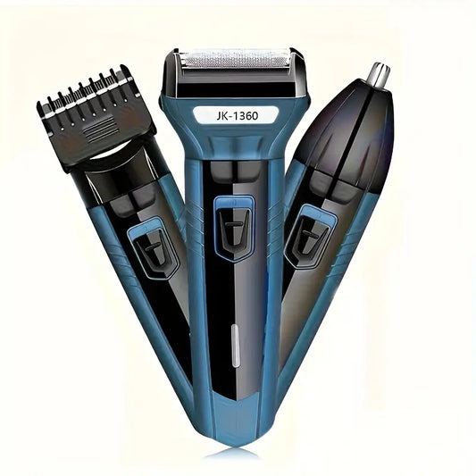 Kemei 3-in-1 Professional Hair Clipper & Trimmer Kit - Precision Length Settings for All-Over Grooming