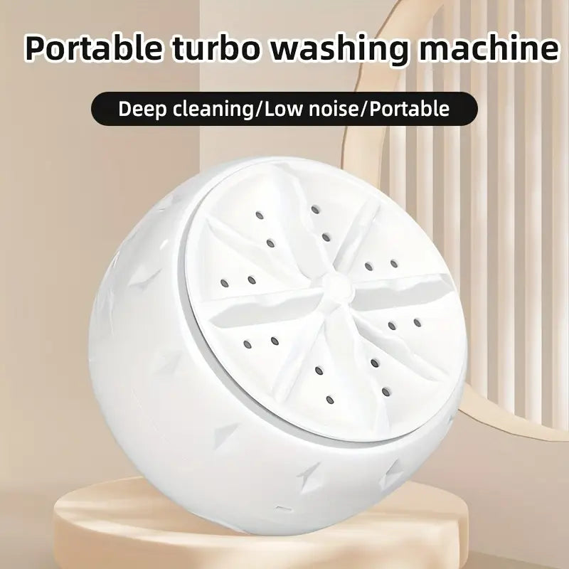 Portable Turbo Washing Machine, USB-Powered Mini Washer for Travel & Home - Fast Clean for Socks, Underwear, and Small Items