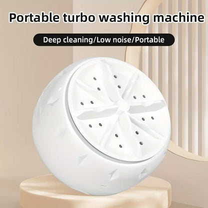 Portable Turbo Washing Machine, USB-Powered Mini Washer for Travel & Home - Fast Clean for Socks, Underwear, and Small Items
